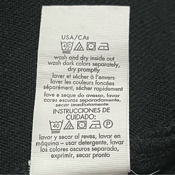 Calvin Klein Jeans black pullover top size M with split hem longer in the back - Picture 4 of 8